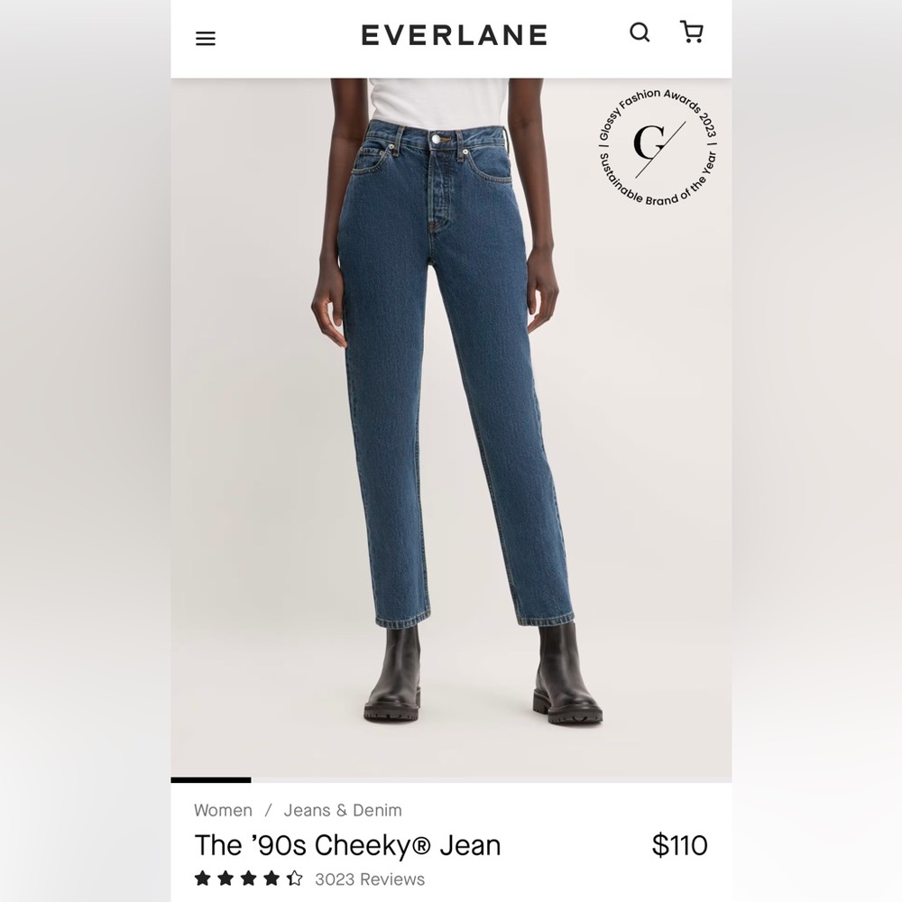 Everlane | 90s Cheeky Jean | Deep Atlantic | 27